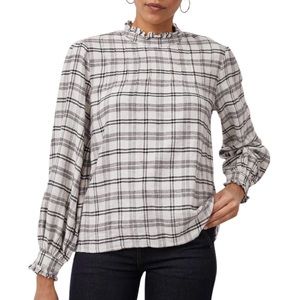 Rails Ariana Ruffle Plaid Blouse